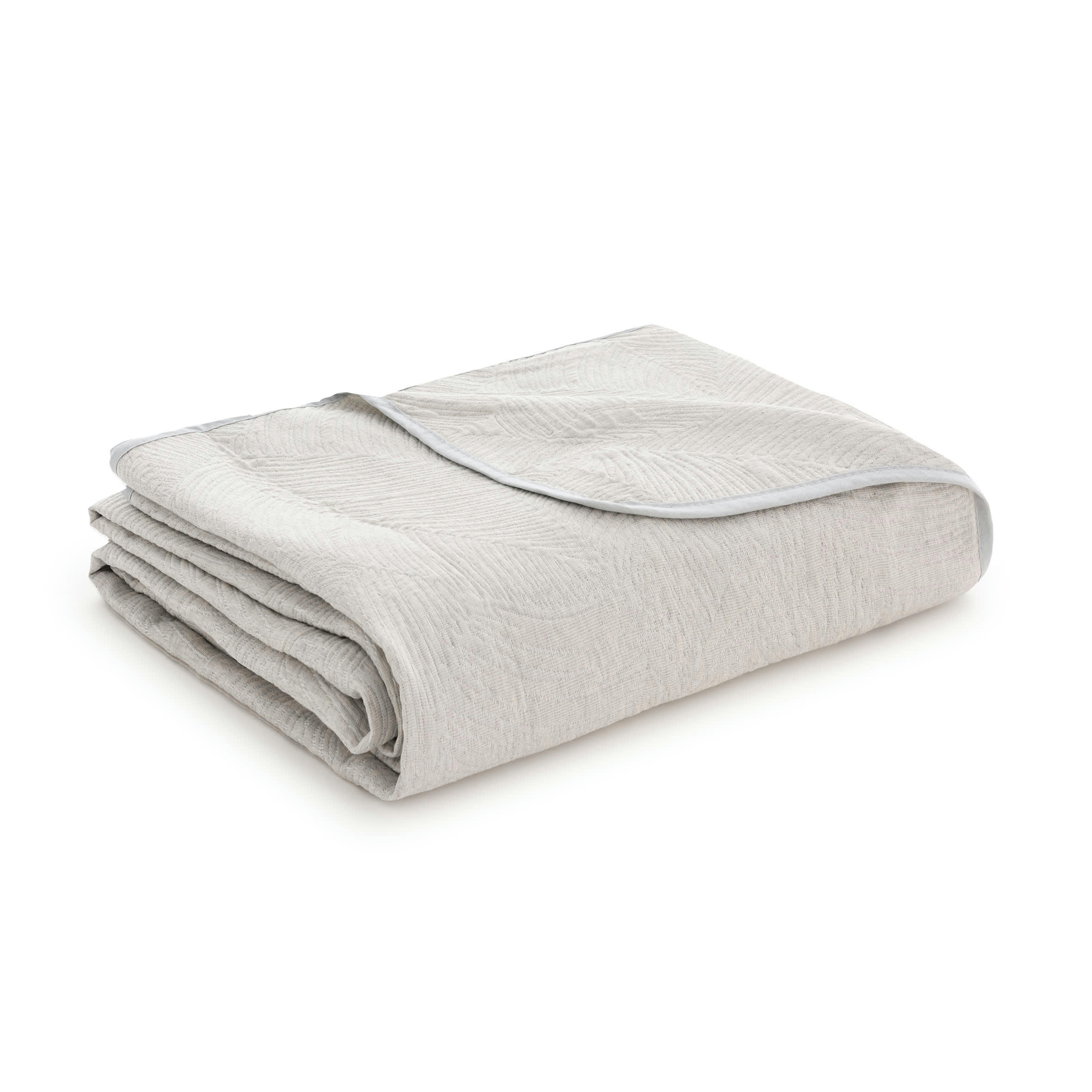 ADRIEL - Couvre lit en coton gris 180x270