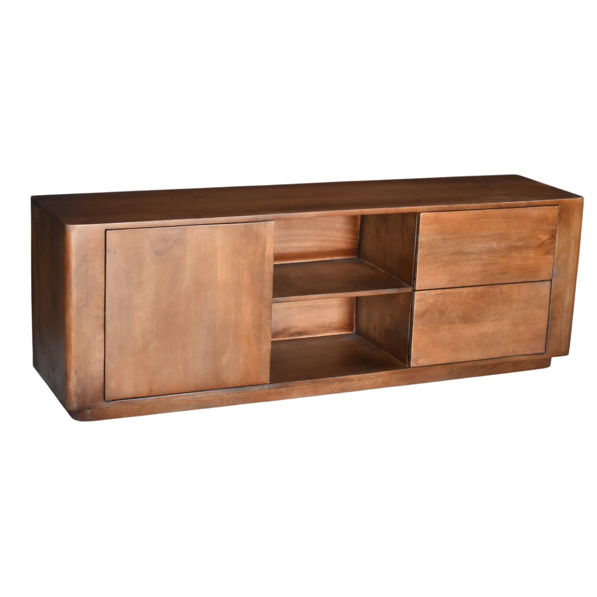 Giga Meubel Tv-Meubel Finn - Donkerbruin Hout - 160x40x55cm