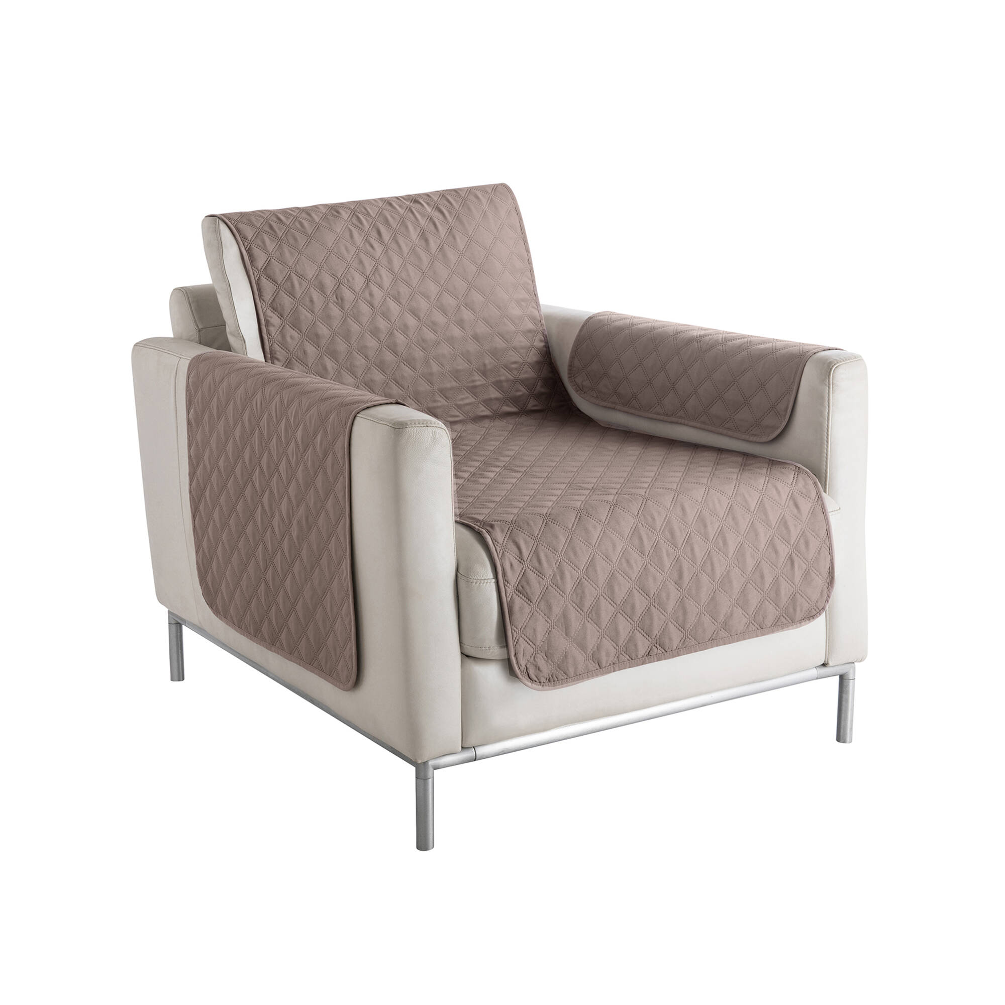 Protège-salon antiglisse microfibre matelassé