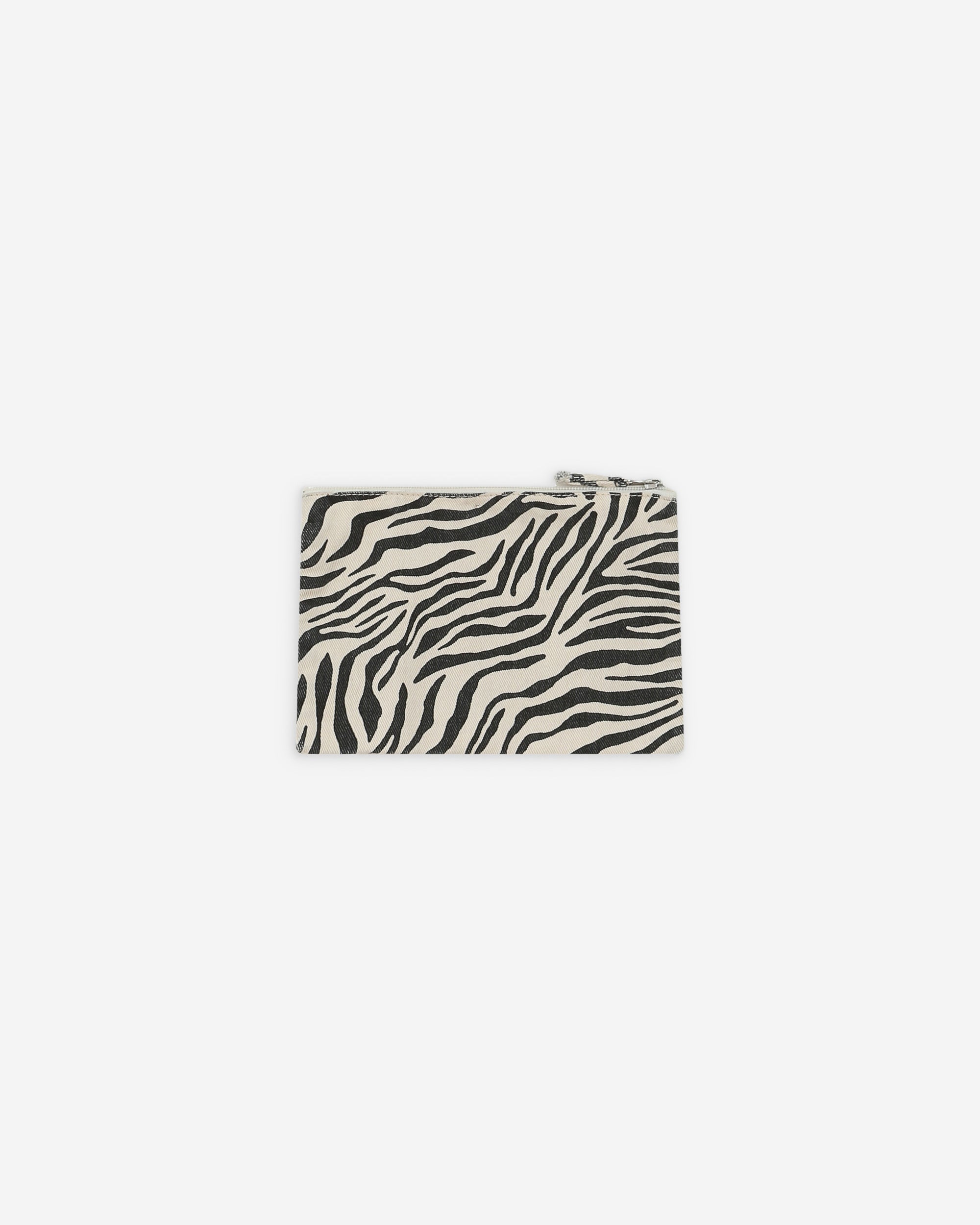 Pochette en denim zippée zebre Vivella