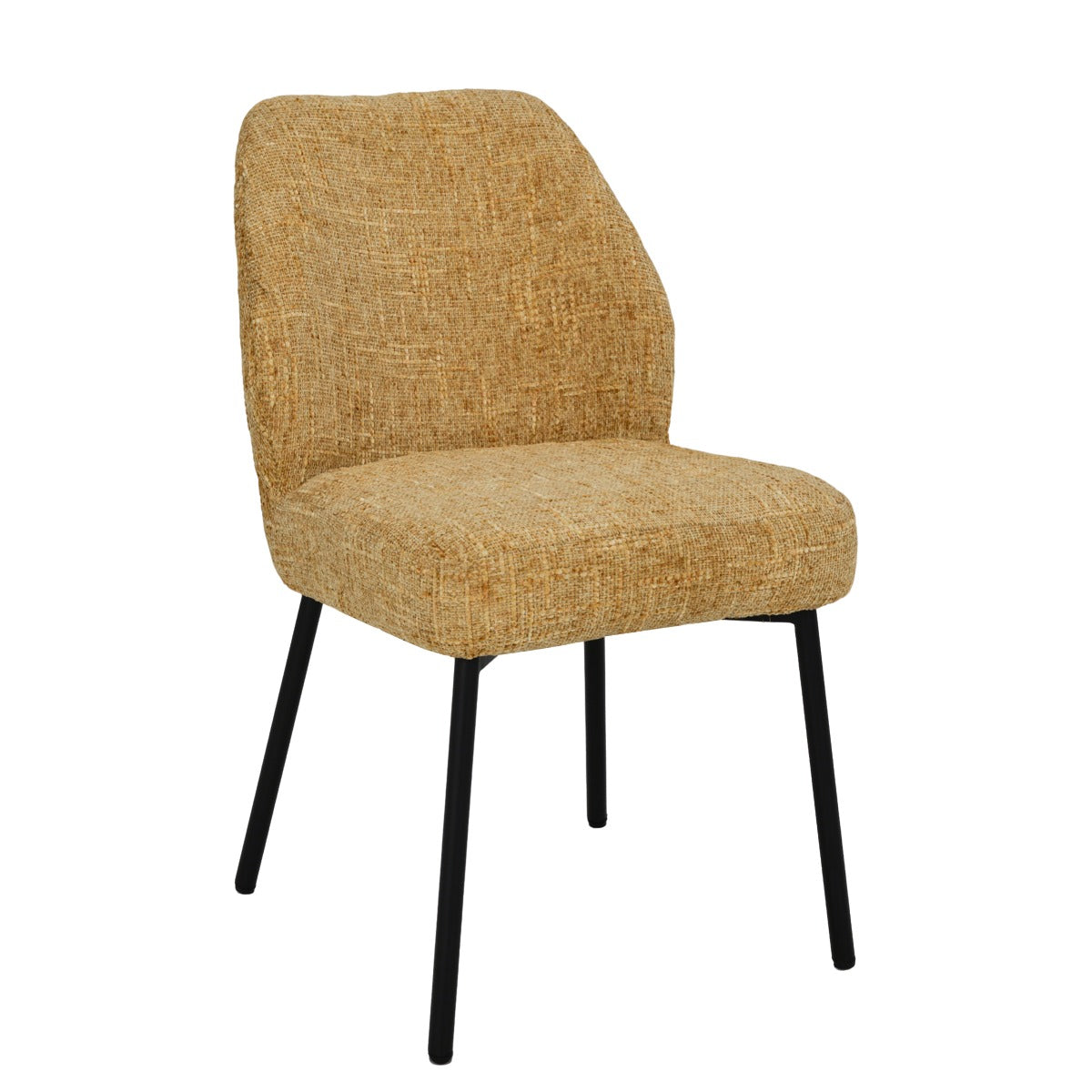 Livingfurn eetkamerstoel Tess - geel - set van 2 - 63x48x83
