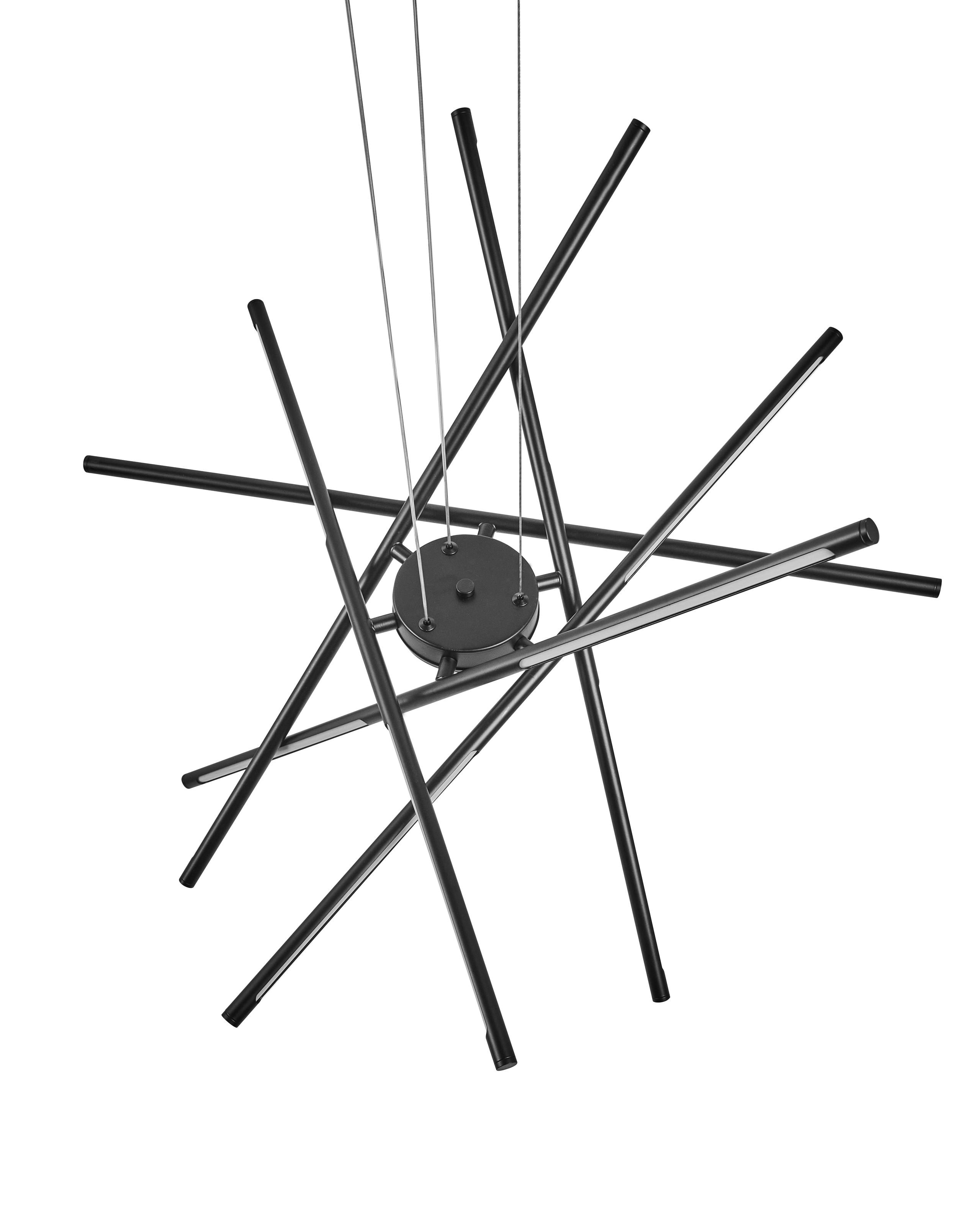 Lampa wisząca LED nowoczesna geometryczna czarna