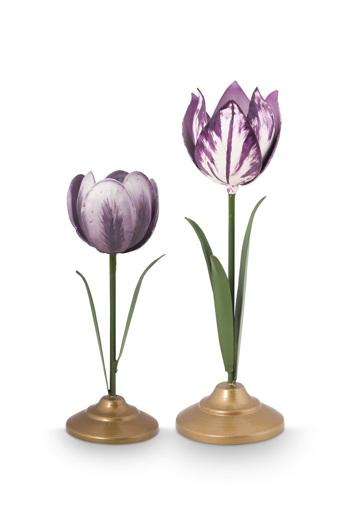 Pip Studio - Tulpen Kandelaar - Lila - 21cm - 2 stuks