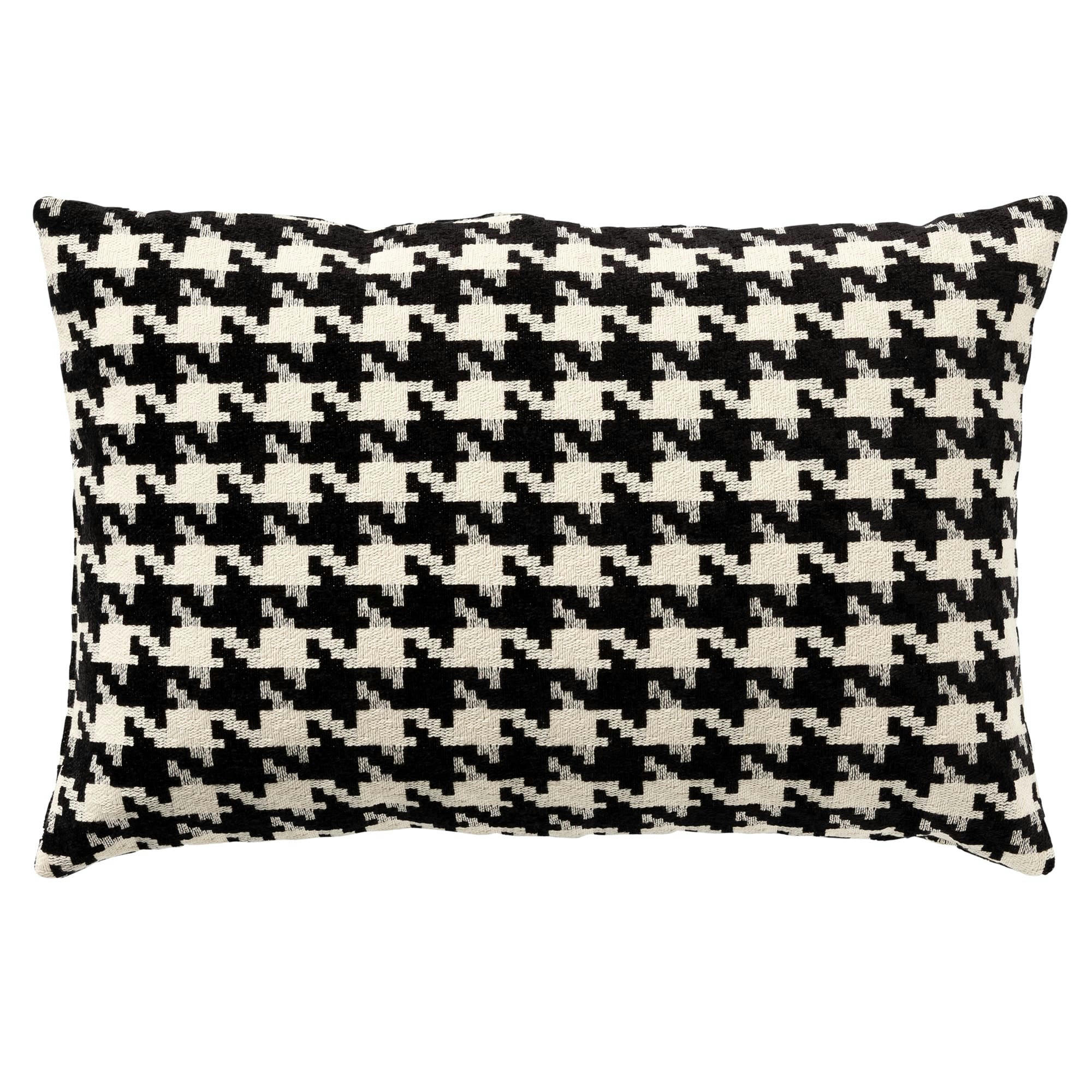 CHARLOTTE - Coussin noir unique 40x60 cm avec motif