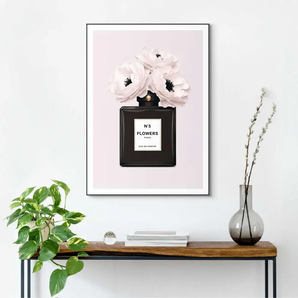 Schilderij Beauty Bottle No5 - 70 x 50 - Roze