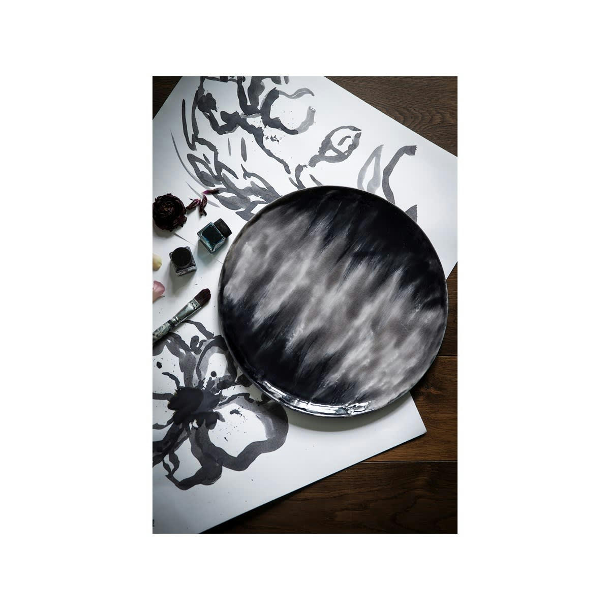 LIVING - Plat en argile noir