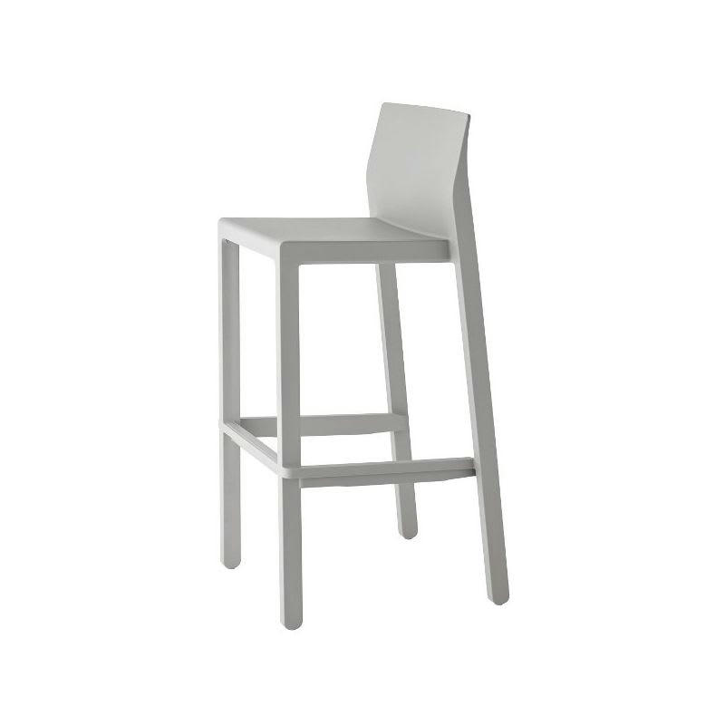 KATE - Tabouret design en plastique gris clair