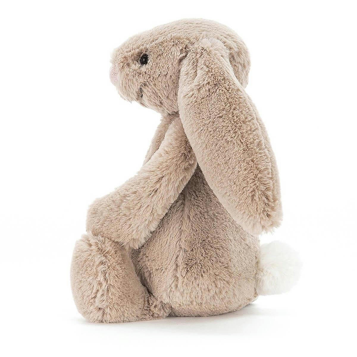 - Peluche lapin timide beige