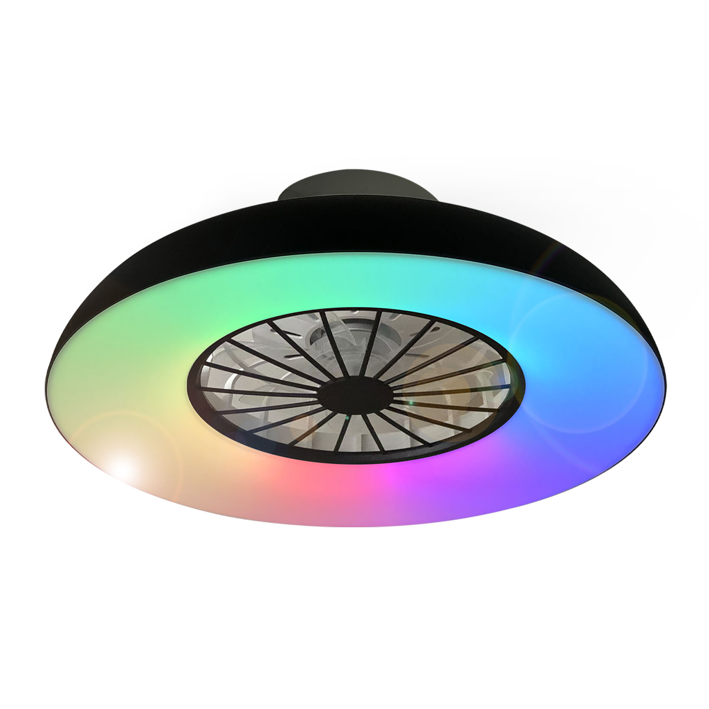 Plafon LED z wentylatorem LL VIRIC CCT RGBLightLogic 66851 wiatrak pilot