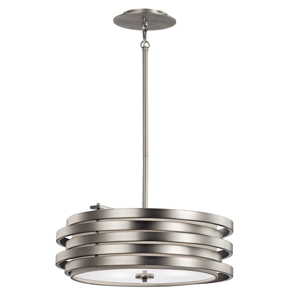 Lampa wisząca szczotkowany nikiel Roswell 3xE27x100W Kichler