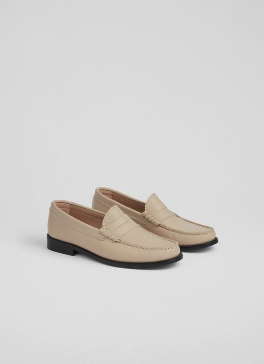 Solo Latte Leather Loafers