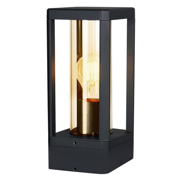 Lampa ogrodowa czarno-złota Cissus wys:24 cm 1xE27x60W IP54 Candellux