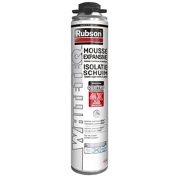 12x Mousse expansive 750ml RUBSON WhiteTeq pistolable isolation thermique et phonique