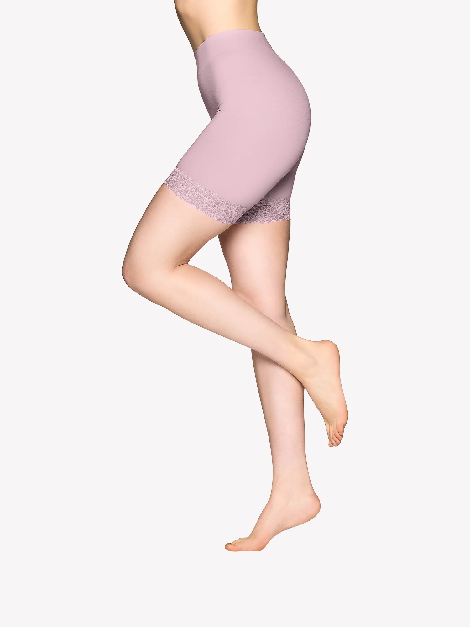 SEAMLESS LACE SHORT leggingsit - lilac