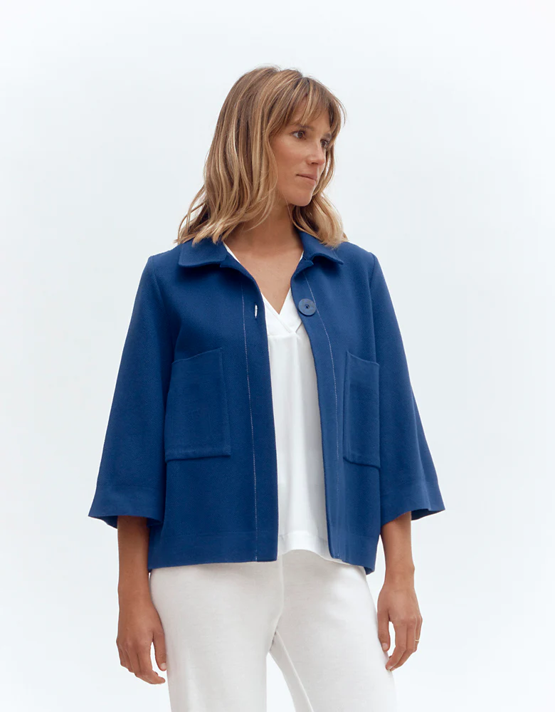 Manteau Paletot maille en viscose stretch NERTI/87089/306