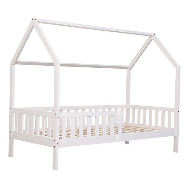 Lit cabane pour enfant 190x90cm blanc MARCEAU - HAPPY GARDEN