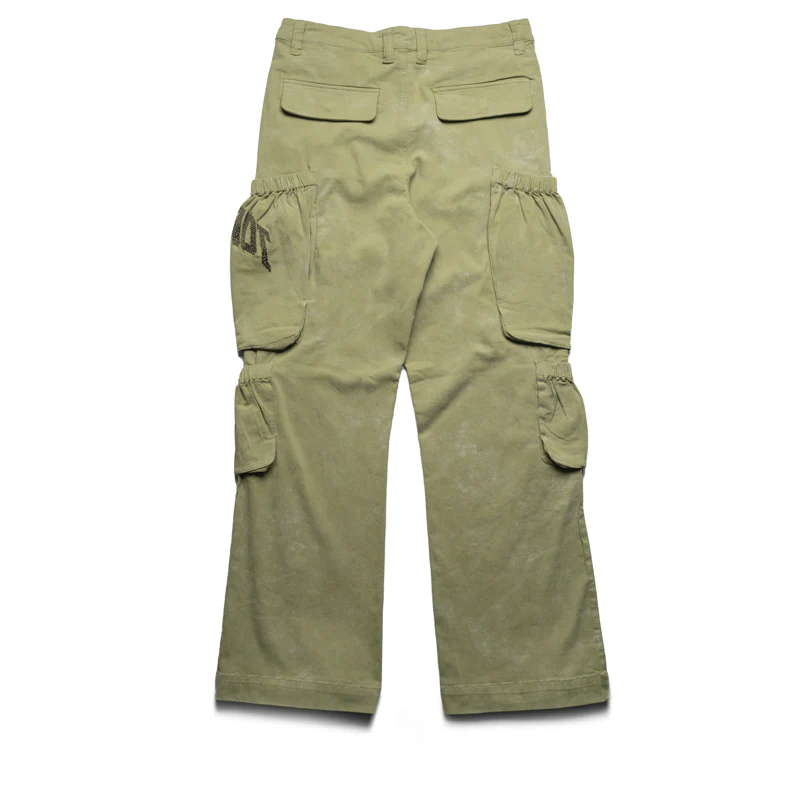 Honor The Gift Twill Cargo Wide Leg Pants - Green