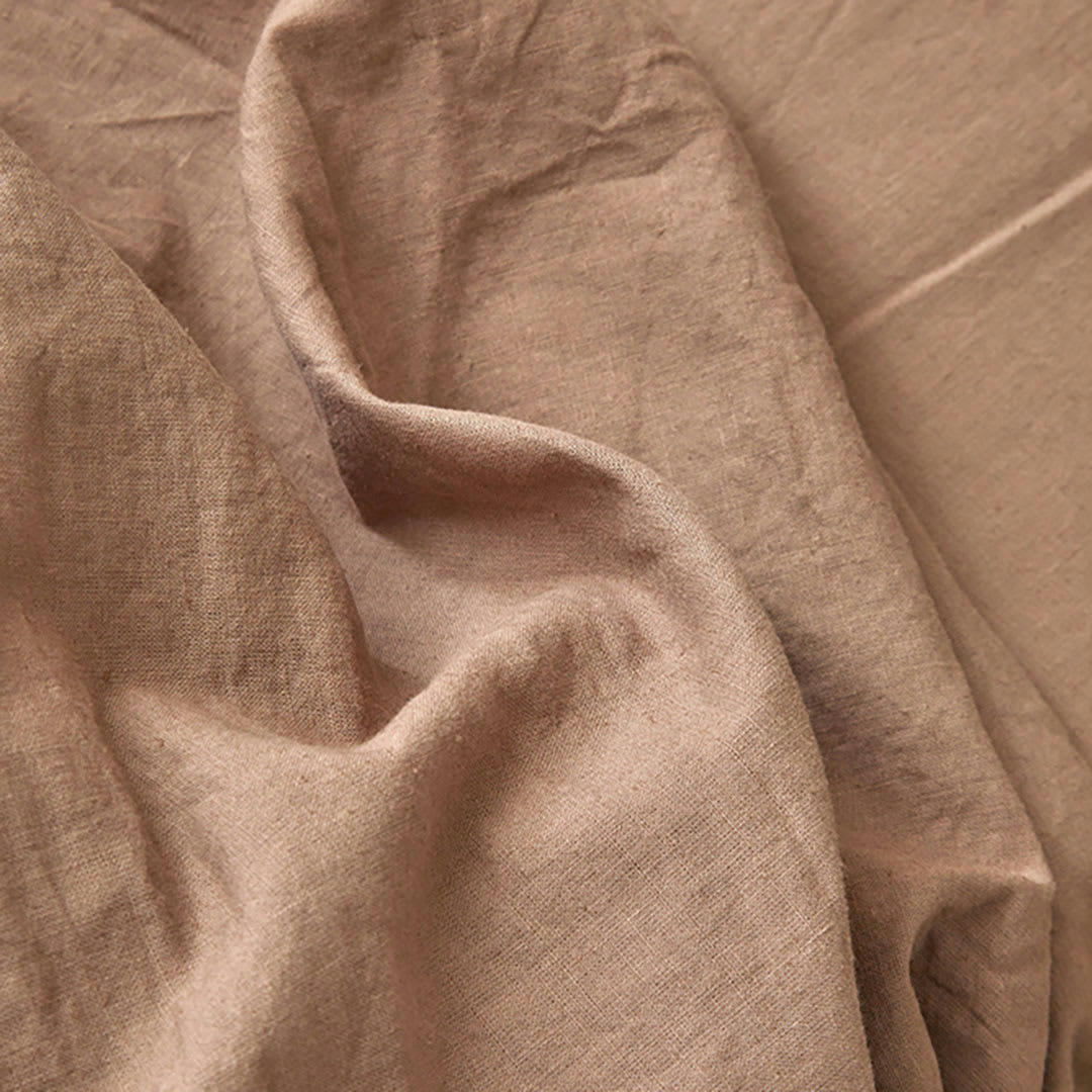 BIO LISO FN - Housse de couette li/coton organic bois clair 140x200 cm