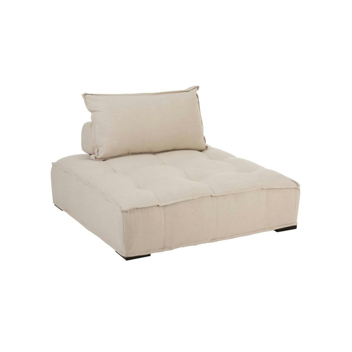 REGALA - Fauteuil pouf en lin style bohème