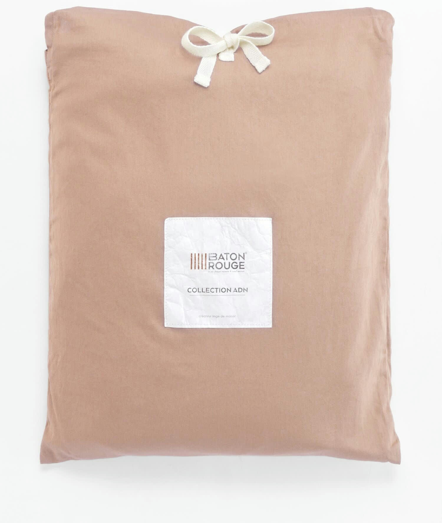 UNI - Taie d'oreiller satin de coton rose 65x65 cm