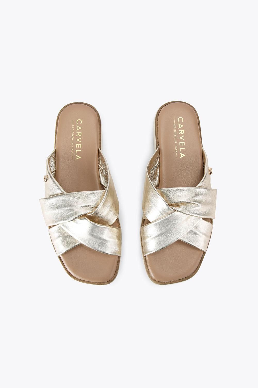 Carvela Vita Cross Strap' Leather Sandals