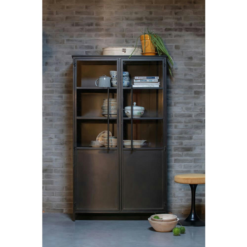 EXHIBIT - Vitrine en métal noir