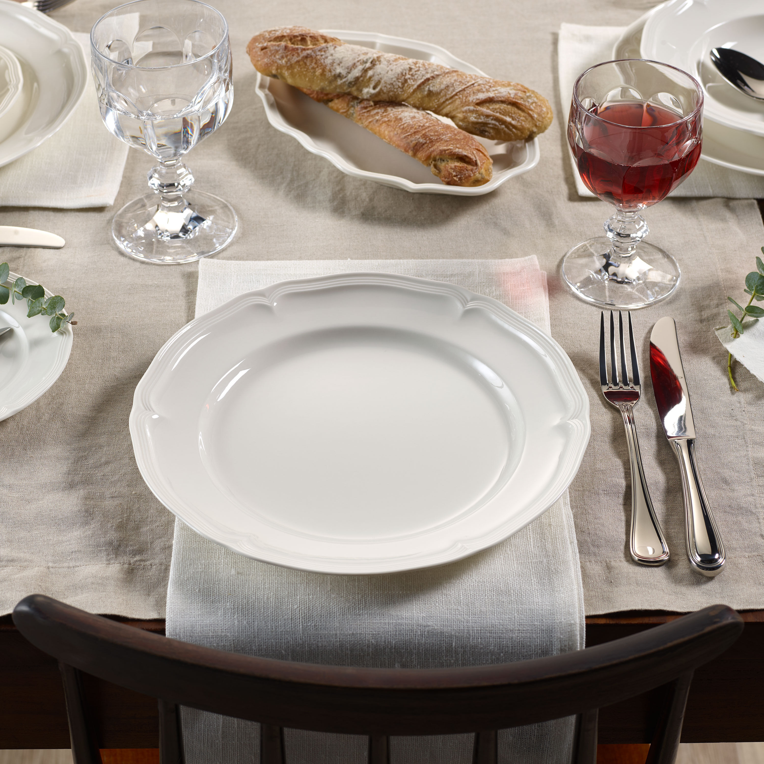Manoir Dinner plate - White, 10.6'', Premium Porcelain