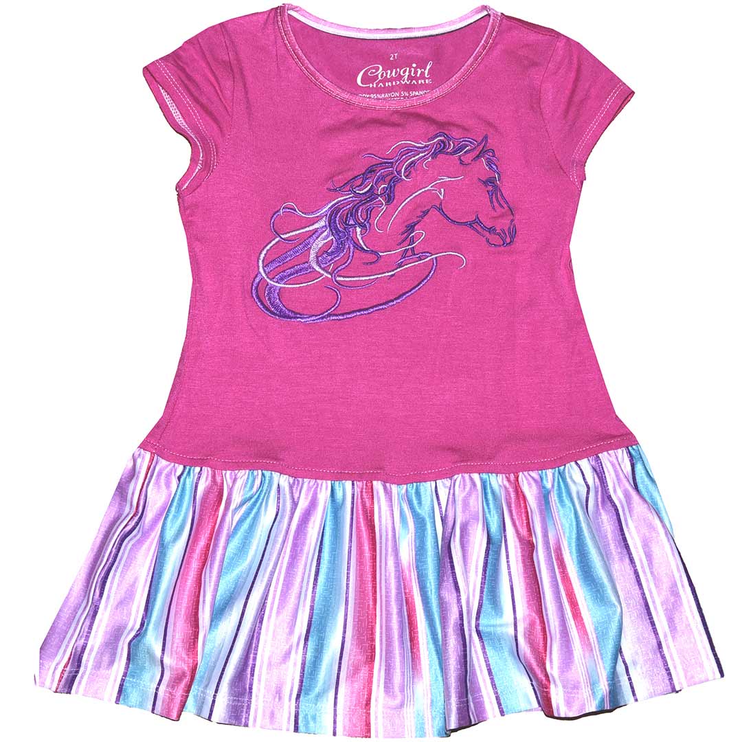 Платье-сарапе с рисунком лошади от Cowgirl Hardware для девочек