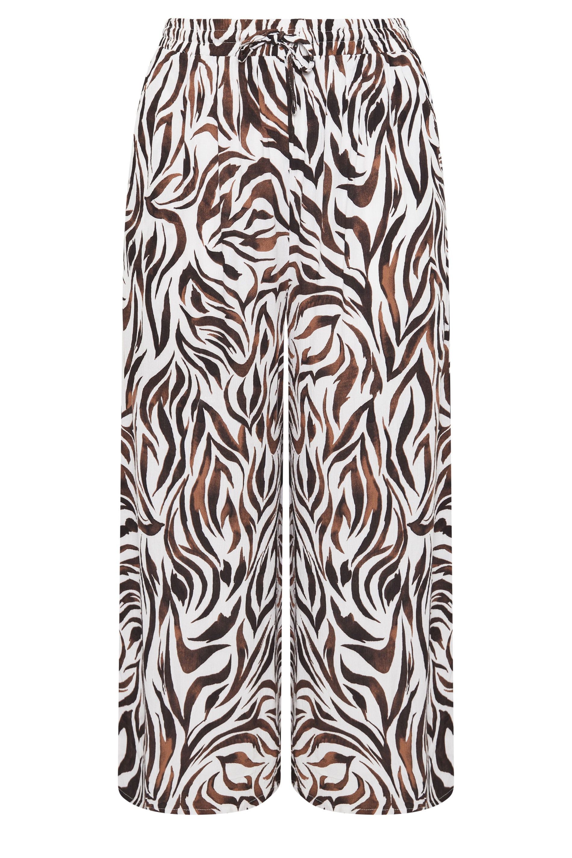 Yours Zebra Print Wide Leg Trousers