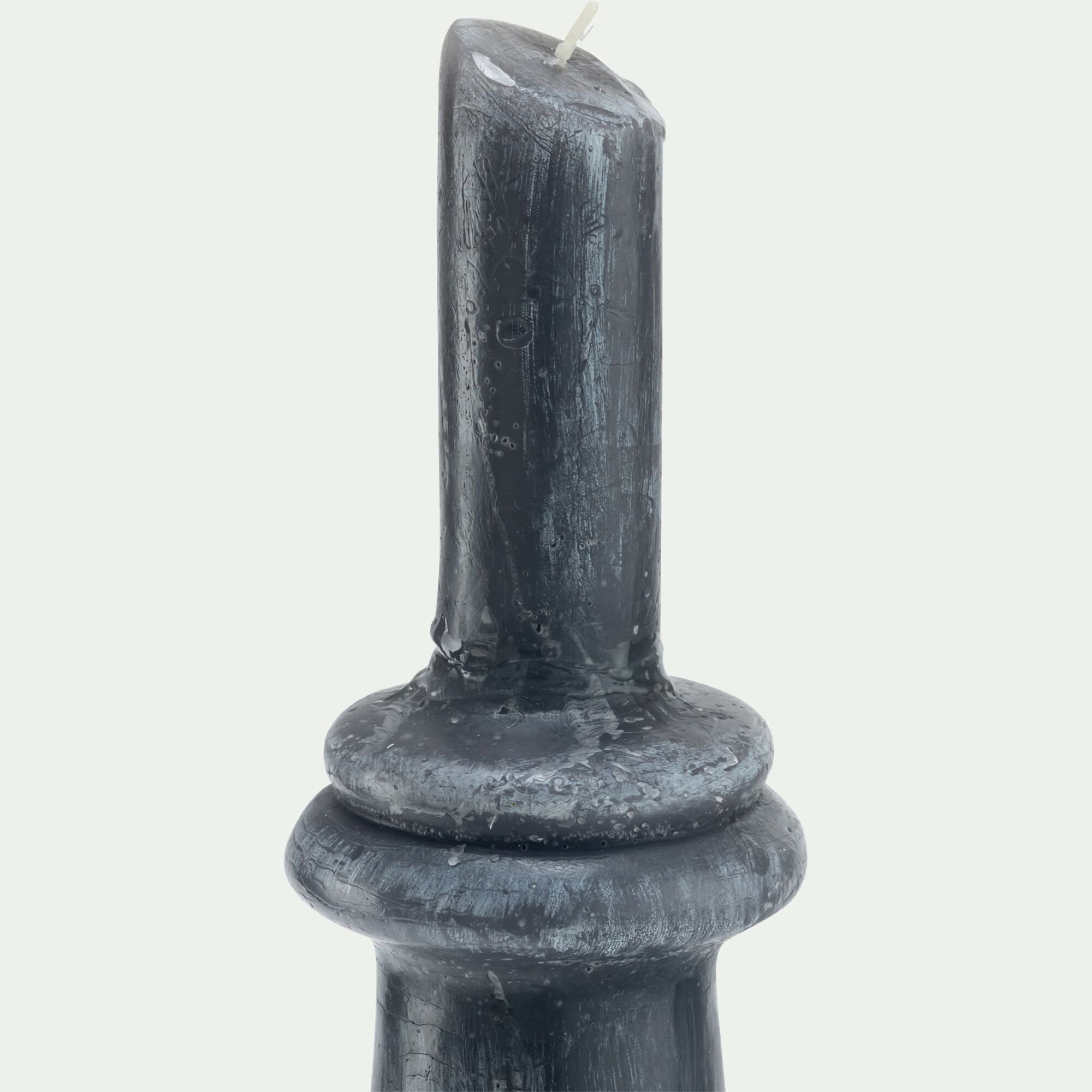 DOLINA - Bougie déco contemporaine H36cm - gris