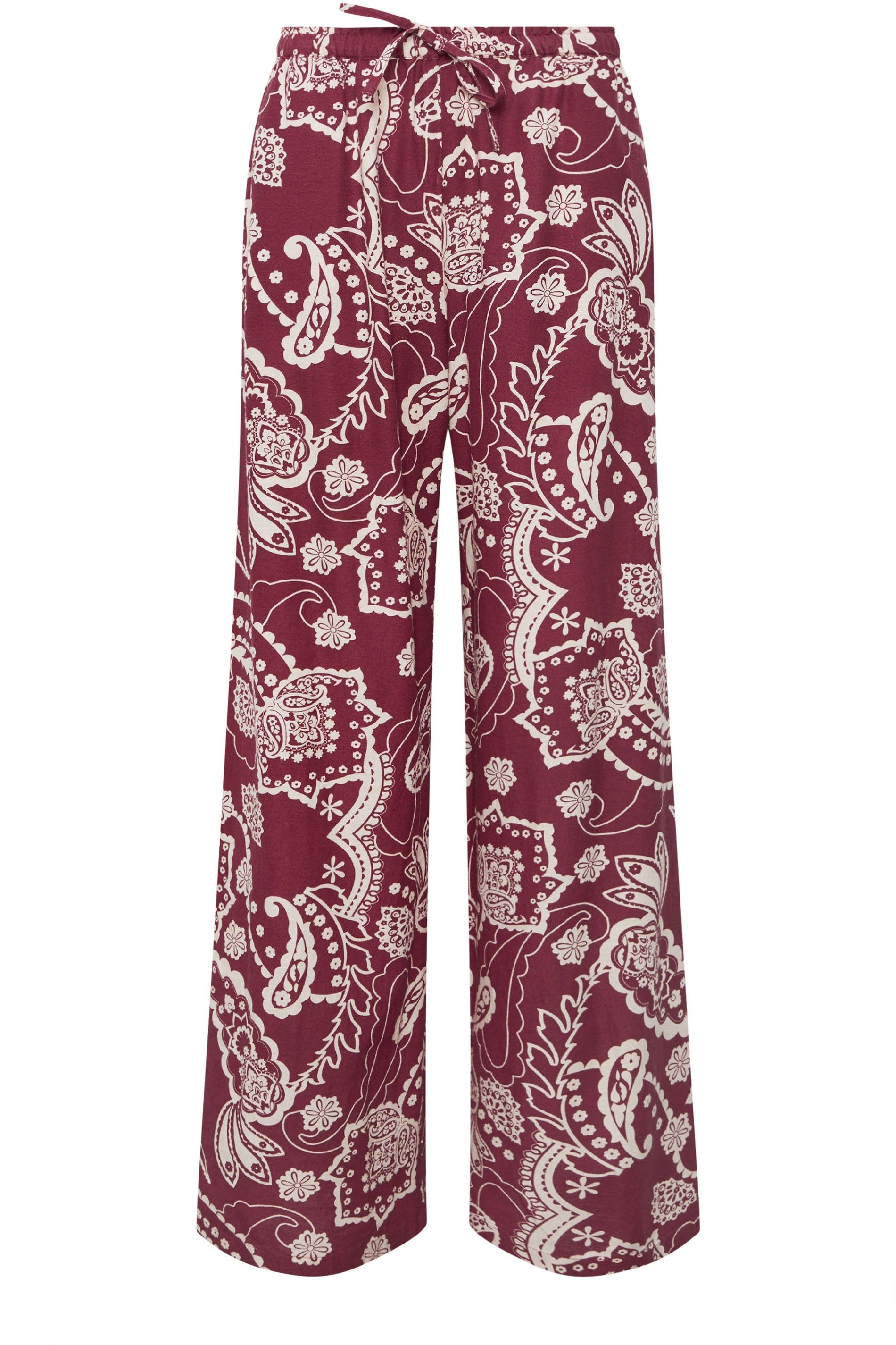 Long Tall Sally Tall Paisley Wide Leg Trousers