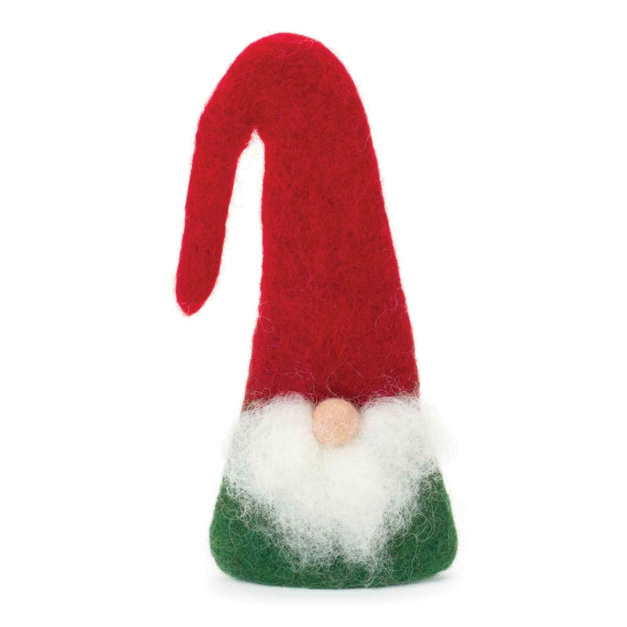 Gnome Christmas Wine Bottle Toppers - 7 - Red and Green - Set of 6