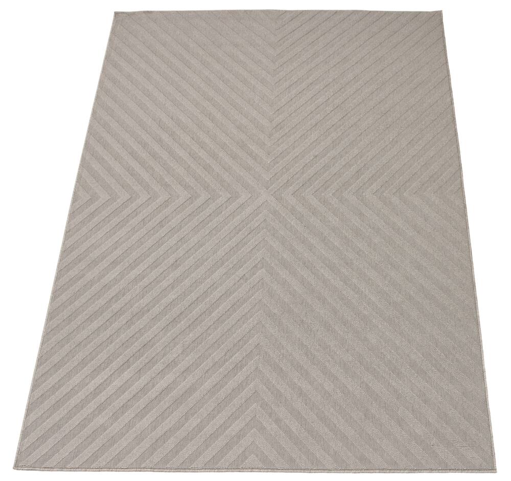 ECARPET Milan Indoor/Outdoor Area Rug, Grey, Assorted Sizes