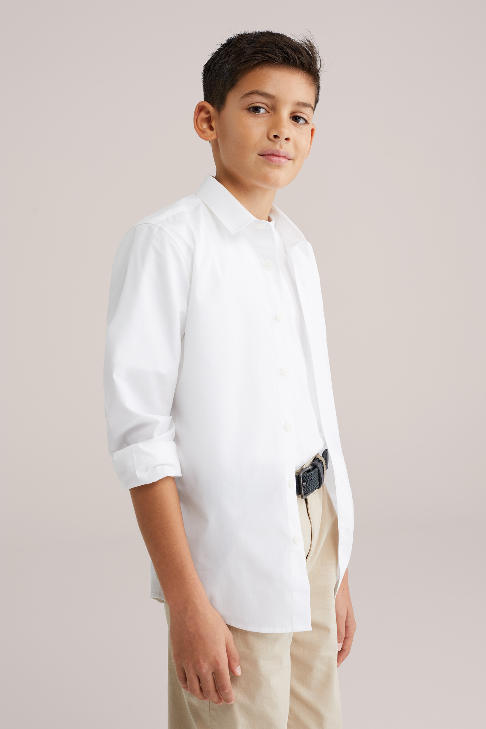 Jongens easy-care regular fit overhemd