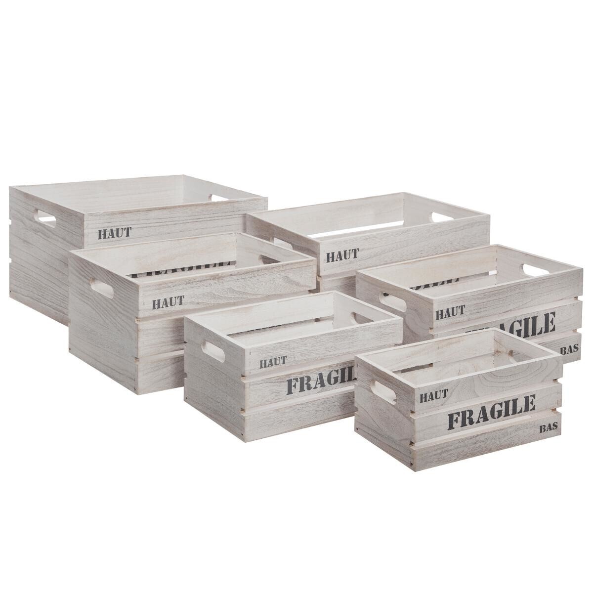 Set of 6 cases "Day" Cage, Grey