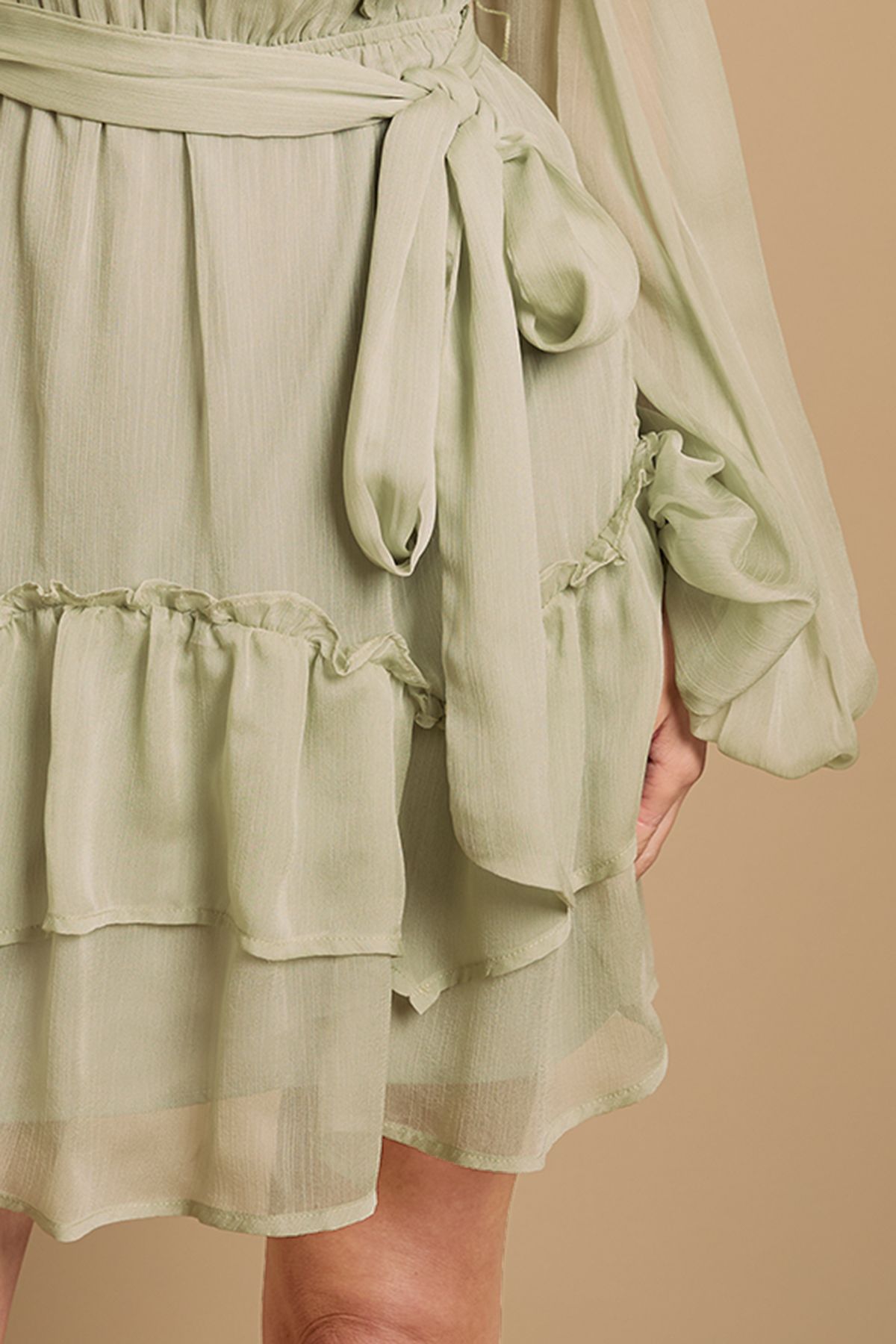 Oasis Ruffle Boho Mini Dress