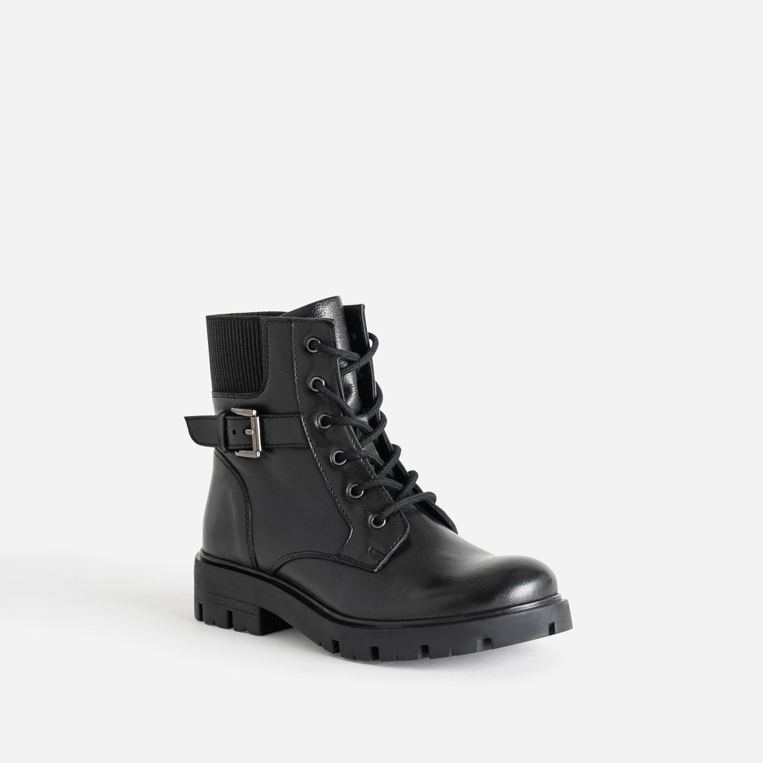 Boots à lacet BUGGY noir en cuir