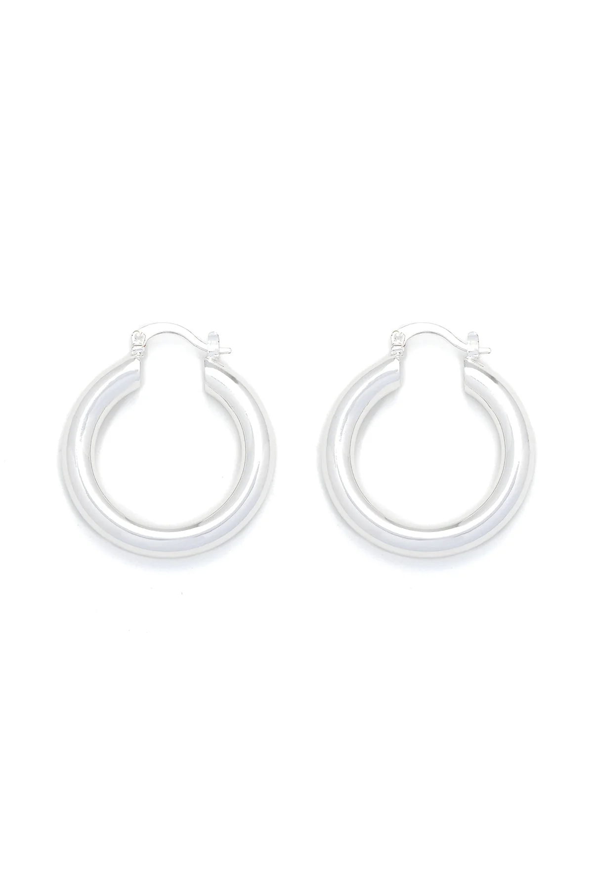 Chunky Silver Hoops