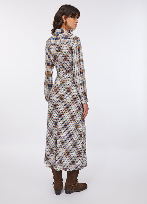 Vestito lungo a quadri