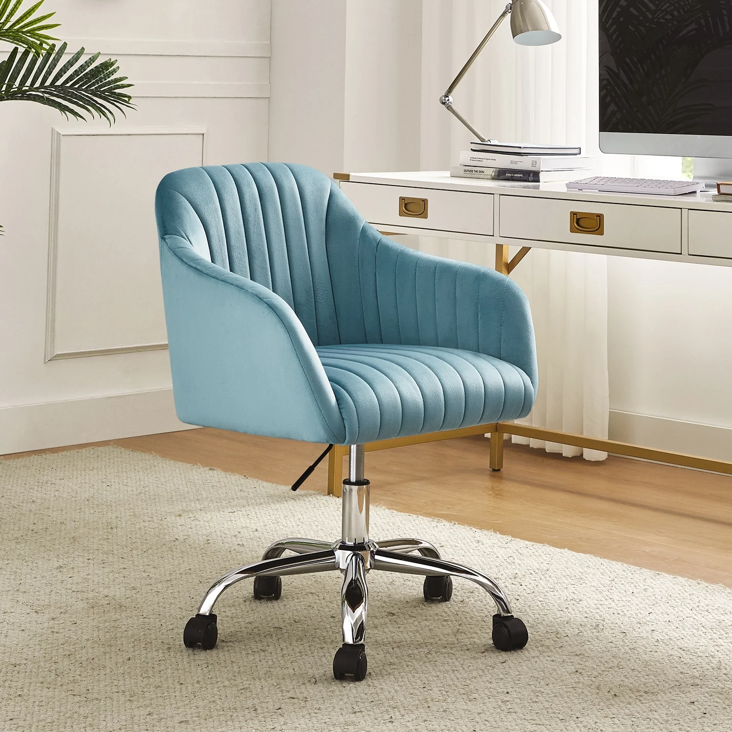 Gerhard Modern Velvet Task Chair - 360 Degree Swivel by HULALA HOME
