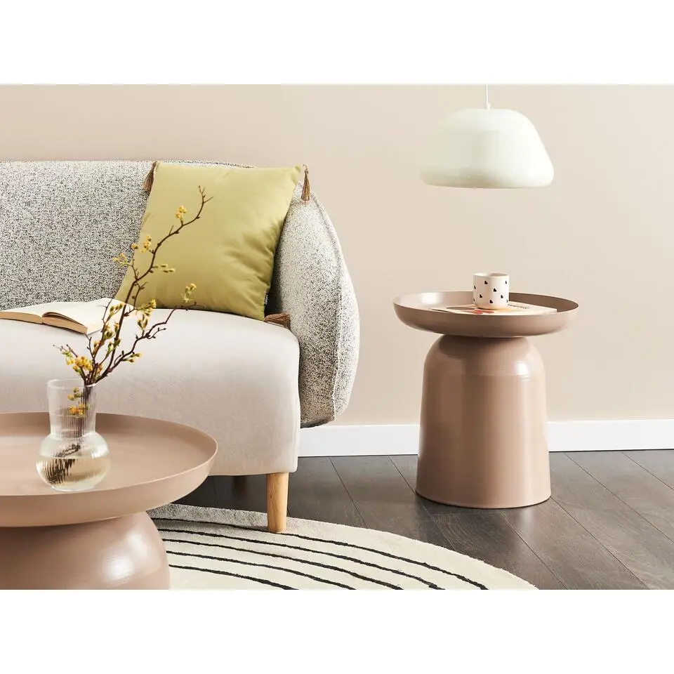 TAGGART - Bijzettafel - Taupe - IJzer