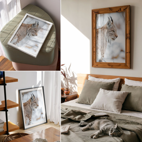 Plakaty canvas A4 Rys zimą przyroda naturalne barwy harmonia