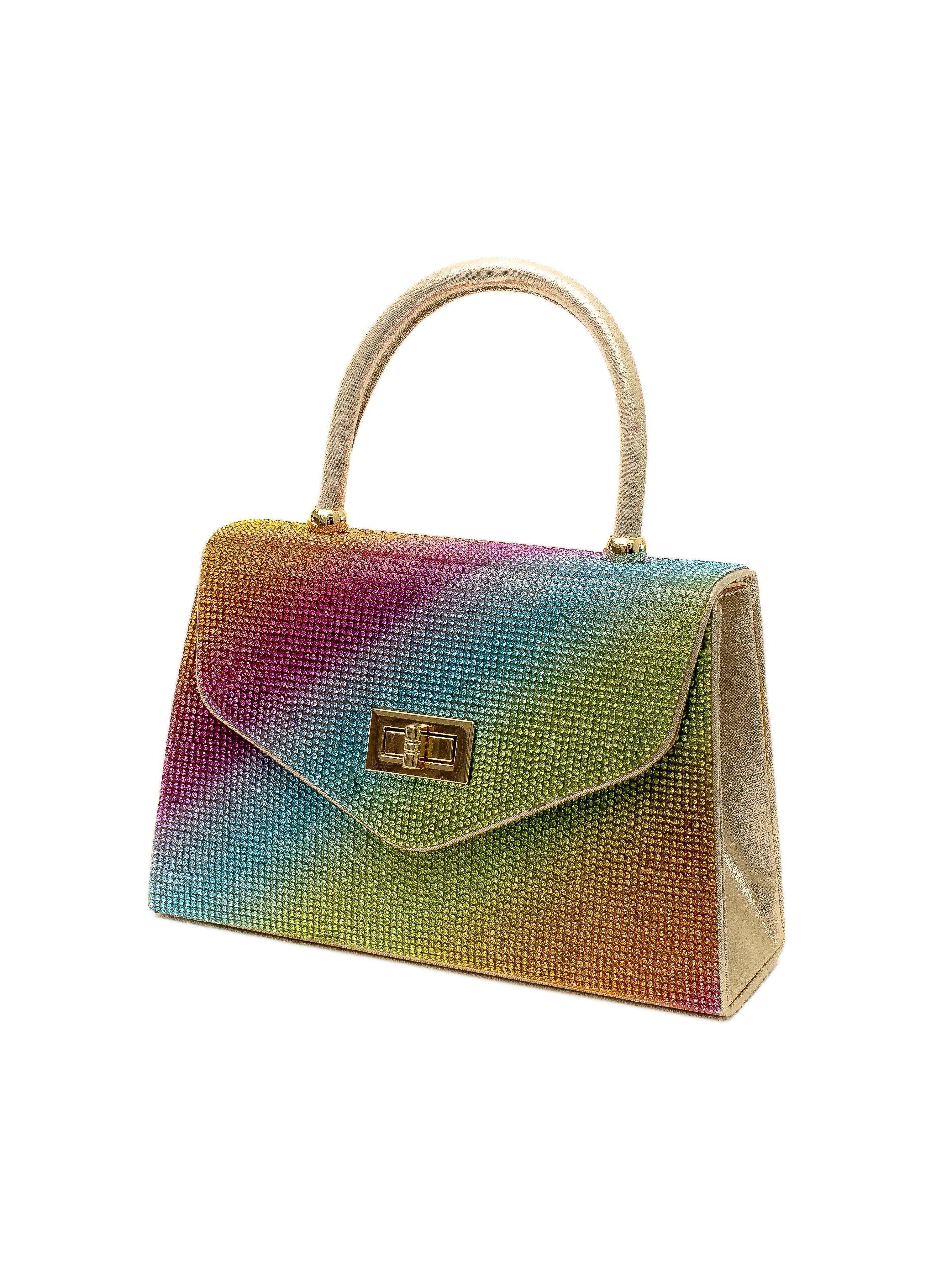 Love Lemonade Crystal Rainbow Drop Envelope Handbag