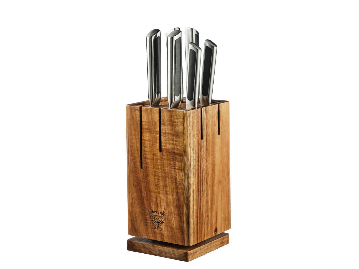 NUDE - Lot de 7 couteaux en inox noir