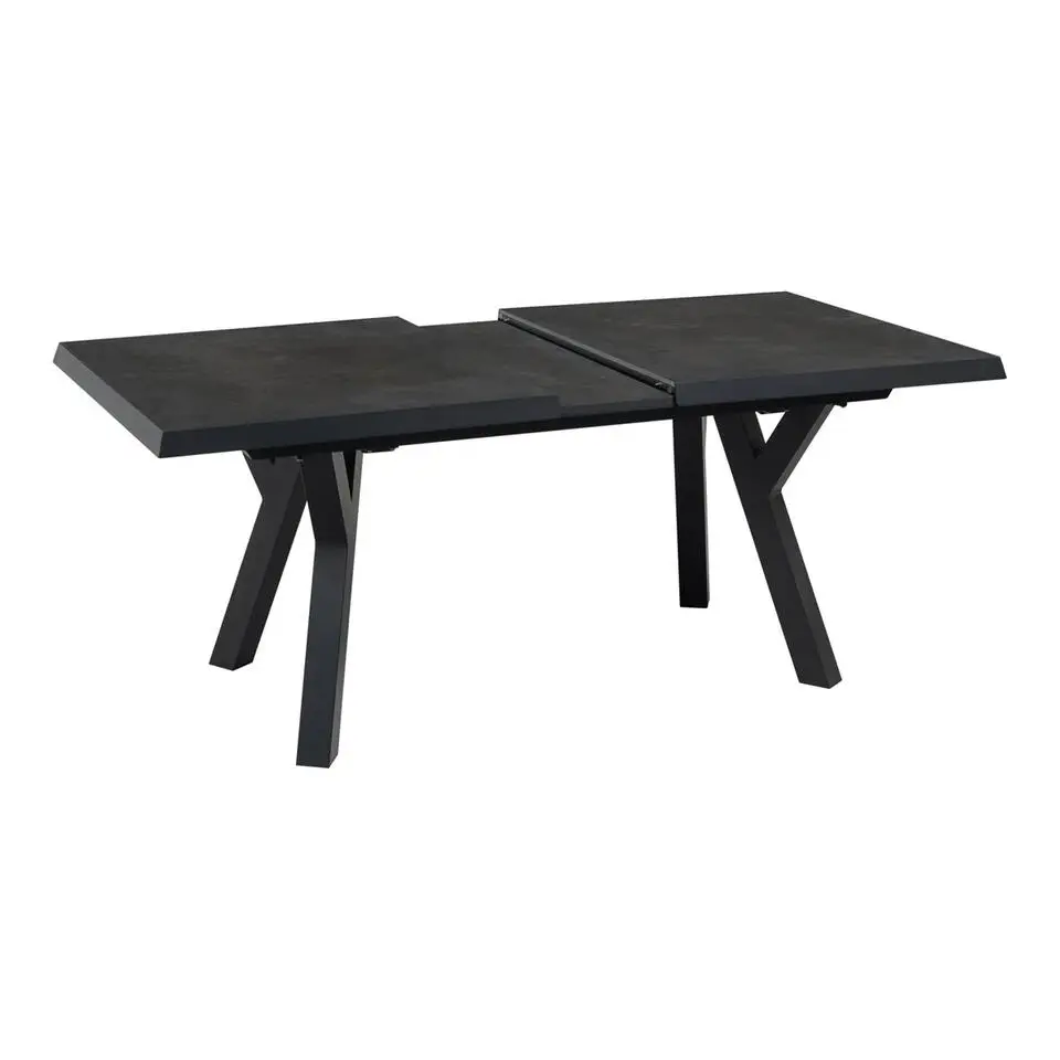 Les - Murcia negro uitrektafel exclusive 163/203x93cm - matt antraciet