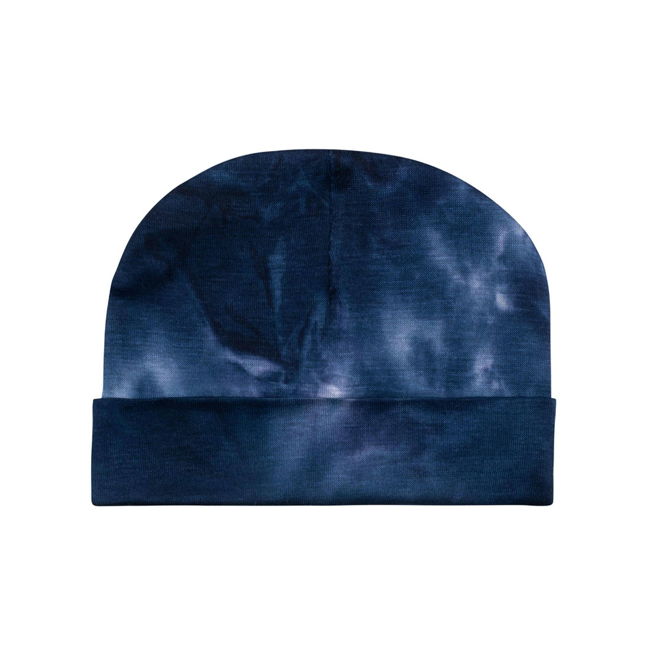 Bazzle Baby Forever Swaddle Hat Set, Navy Tie-Dye
