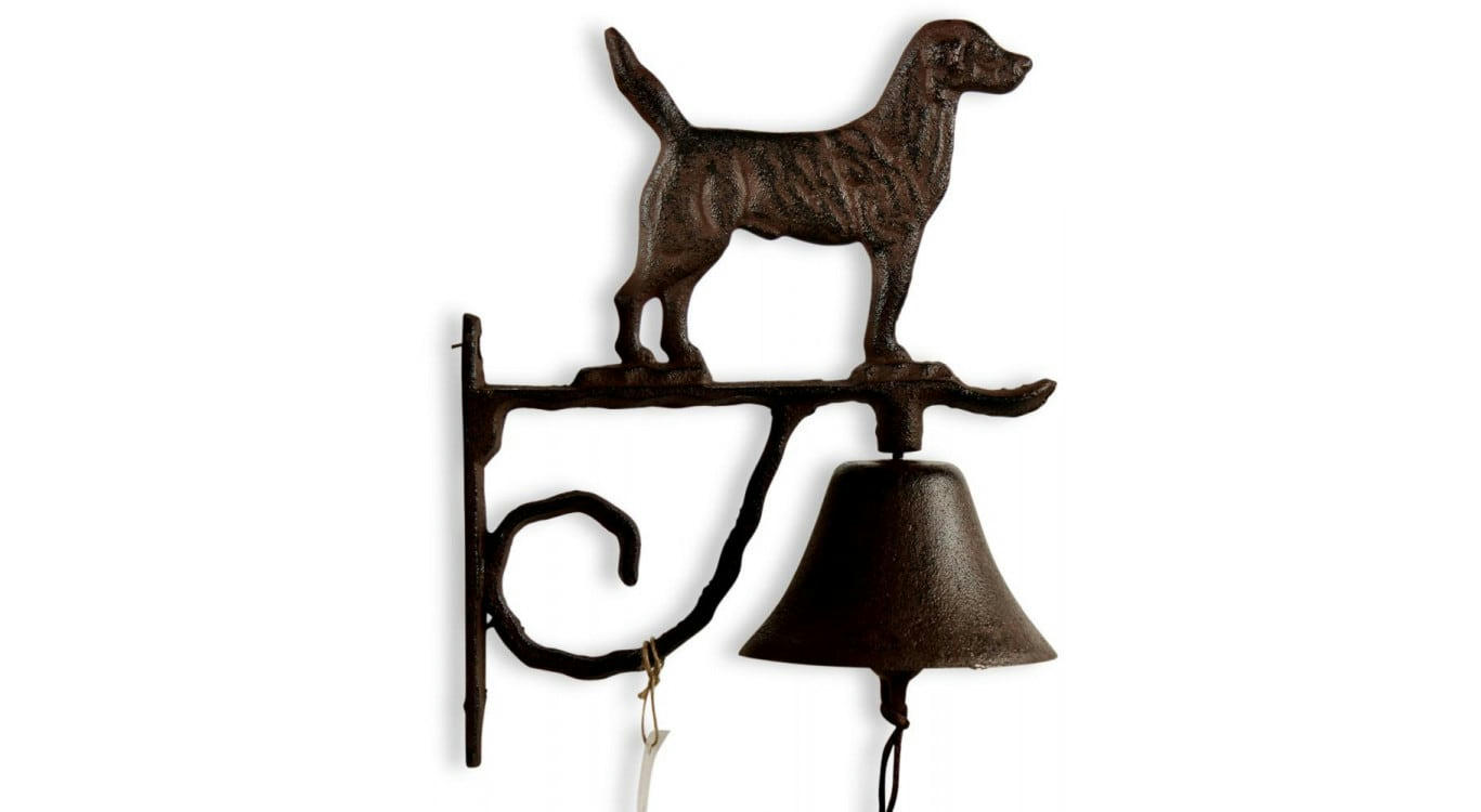 - Cloche Chien Fonte Marron 21x11x26cm