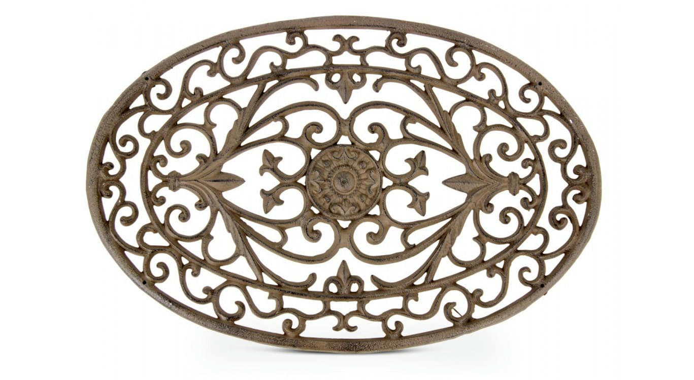 - Paillasson Lune Fonte Marron 60.5x2x40cm