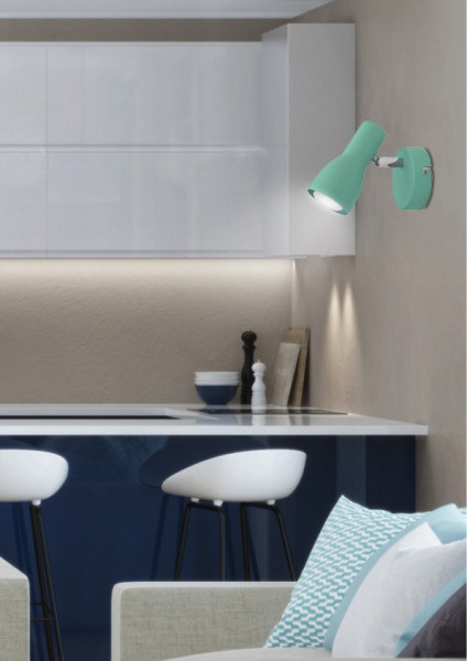 Lampa kinkiet PICARDO 1x40w e14 miętowy