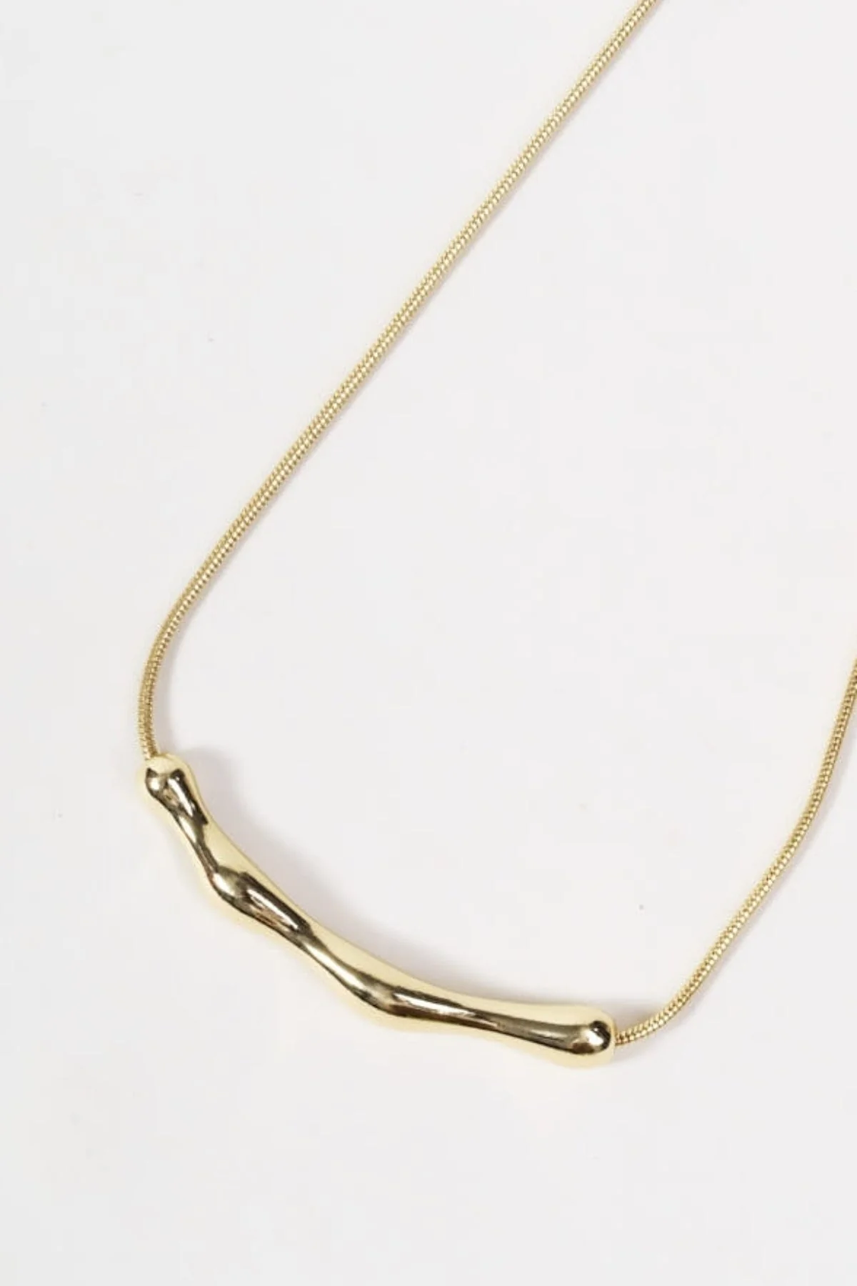 Abstract Gold Bar Necklace